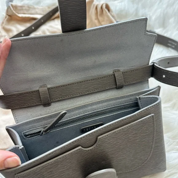 Used Excellent Condition Senreve Aria Belt Bag Grey - Picture 3 of 9